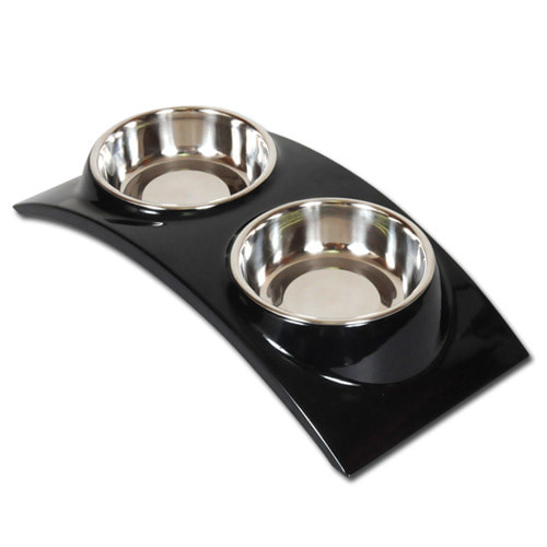 수퍼펫 레인보우 식탁 블랙 S 강아지밥그릇